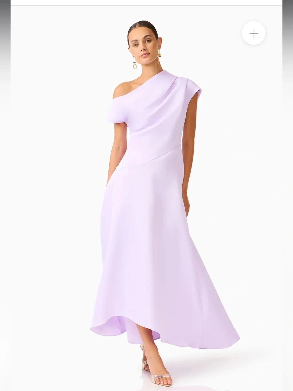 elliatt marissa purple one shoulder asymmetrical hem maxi gown dress size Large - Picture 4 of 14